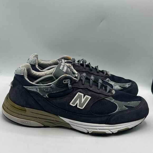 New Balance Vintage Shoes Mens 13 4E Heritage Collection MR993BK Navy Leather - Picture 1 of 11